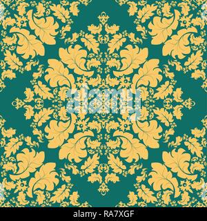 Damask wallpaper Vector illustration. Easily editable vector image Stock Vector