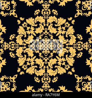 Damask wallpaper Vector illustration. Easily editable vector image Stock Vector