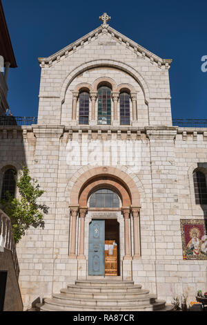 Facade of Armenian Church Of Our Lady Of The Spasm. Jerusalem, Israel Stock Photo