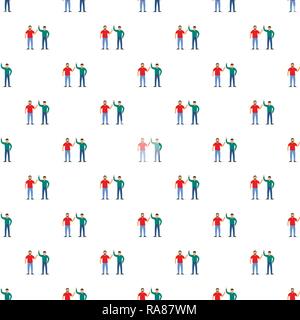 Friend team concept background. Flat illustration of friend team vector concept background for web design Stock Vector