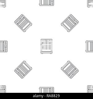 Gas cooker icon. Outline illustration of gas cooker vector icon for web design isolated on white background Stock Vector