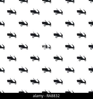Grass cut truck pattern seamless vector repeat geometric for any web design Stock Vector