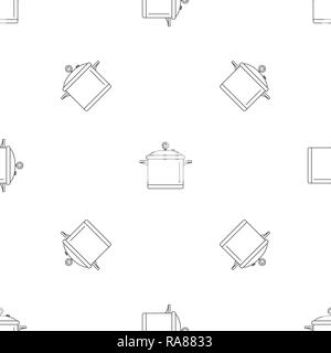 Big cook saucepan icon. Outline illustration of big cook saucepan vector icon for web design isolated on white background Stock Vector