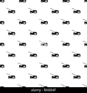 Lawn mower machine pattern seamless vector repeat geometric for any web design Stock Vector