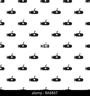 Small submarine pattern seamless vector repeat geometric for any web design Stock Vector