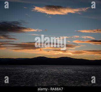 Sunset near Nesna, Norway. Stock Photo