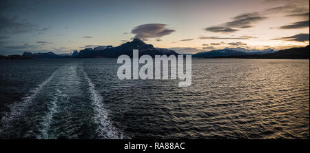 On board the Hurtigruten coastal steamer, Norway. Stock Photo