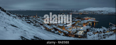 A December day in Hammerfest, Finnmark, Norway Stock Photo