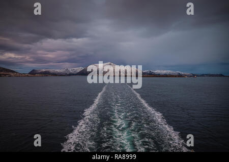 On board the Hurtigruten coastal steamer, Norway. Stock Photo