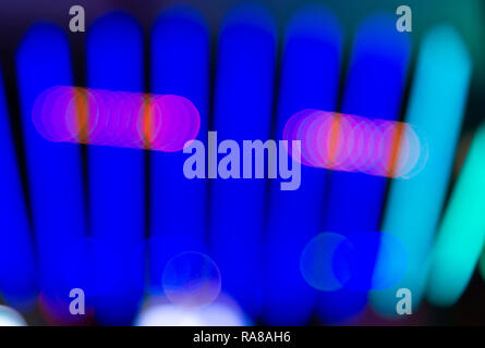 Abstract blurred light background from the decoration bulb of the christmas tree. Stock Photo