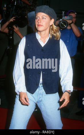 HOLLYWOOD, CA - JULY 19: Comedian/television personality Ellen DeGeneres attends Paramount Pictures' 'Coneheads' Premiere on July 19, 1993 at Mann Chinese Theatre in Hollywood, California. Photo by Barry King/Alamy Stock Photo Stock Photo