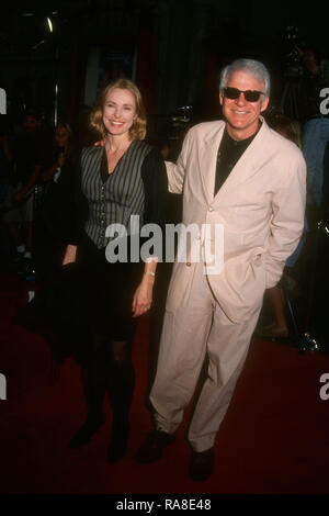 HOLLYWOOD, CA - JULY 19: Actress Victoria Tennant and actor Steve Martin attend Paramount Pictures' 'Coneheads' Premiere on July 19, 1993 at Mann Chinese Theatre in Hollywood, California. Photo by Barry King/Alamy Stock Photo Stock Photo