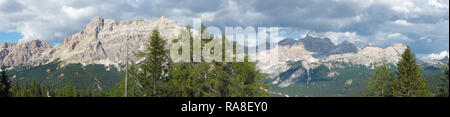 Dolomites, Italy. Amazing landscape at Fanes mountain range in summer time Stock Photo