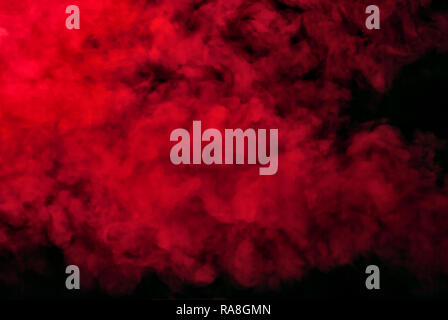 Red Smoke or Steam on a Black Background for Wallpapers and