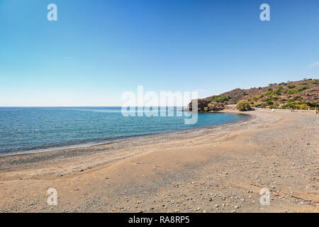 The beach Limnos in Chios island, Greece Stock Photo