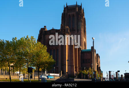 Anglican Cathedral, St James’s Mount, Liverpool. Image taken in November 2018. Stock Photo