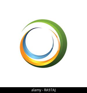 abstract logo letter C and wave, modern logo with flat color, lens logo, wave logo, template logo vector, web logo, camera sensor logo, security logo, Stock Vector
