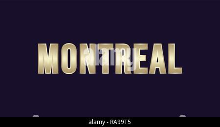 Montreal City Typography vector design. Greetings for T-shirt, poster, card and more Stock Vector