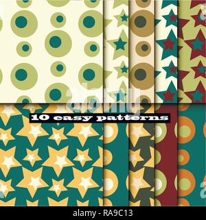 Stars and Stripes  seamless pattern. easily editable vector image Stock Vector