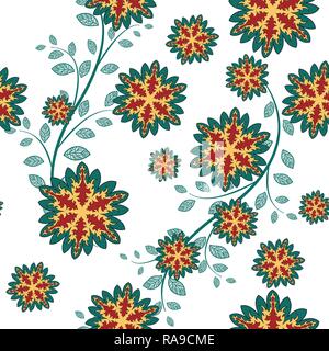 Vintage seamless pattern with lot of detailed elements. Easily editable vector image Stock Vector
