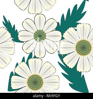 Vector illustration of floral seamless. Easily editable vector image Stock Vector