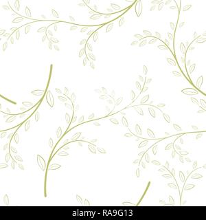 Seamless leaves background Easily editable vector image Stock Vector