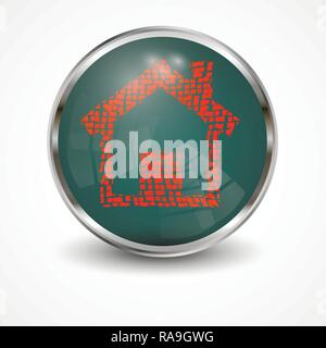 web button  circle frame Easily editable vector image Stock Vector