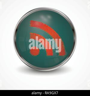 web button  circle frame Easily editable vector image Stock Vector