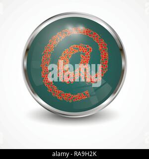 web button  circle frame Easily editable vector image Stock Vector