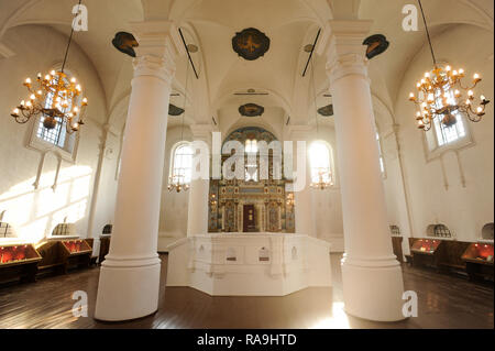 Torah Ark in Late Baroque Wlodawa Great Synagogue built 1764 to 1774 preserved as museum is one of the best-preserved synagogues in Poland. Wlodawa, P Stock Photo