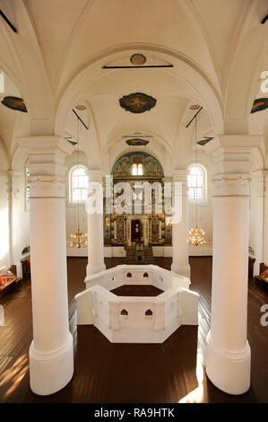 Torah Ark in Late Baroque Wlodawa Great Synagogue built 1764 to 1774 preserved as museum is one of the best-preserved synagogues in Poland. Wlodawa, P Stock Photo