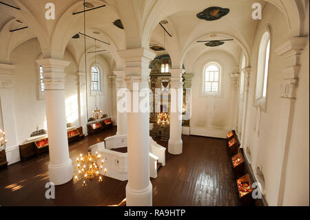 Torah Ark in Late Baroque Wlodawa Great Synagogue built 1764 to 1774 preserved as museum is one of the best-preserved synagogues in Poland. Wlodawa, P Stock Photo