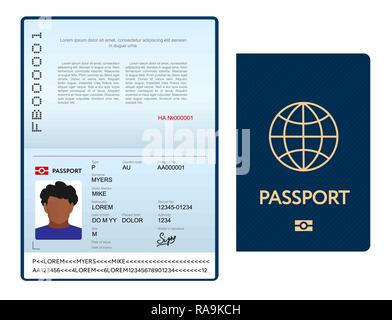 Blank white passport cover mockup, back side view, isolated, 3d ...