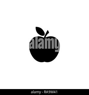 Apple icon in black Stock Vector