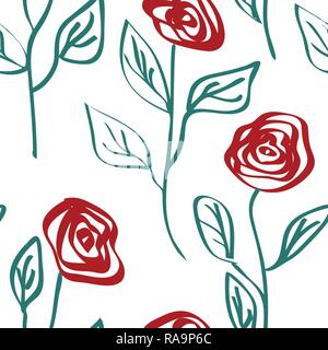 Seamless roses pattern. Vector floral background vector eps 10 Stock Vector