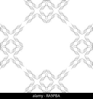 Intersecting curved elegant fine lines and scrolls forming abstract floral ornament. Seamless pattern for background, wallpaper, textile printing, pac Stock Vector