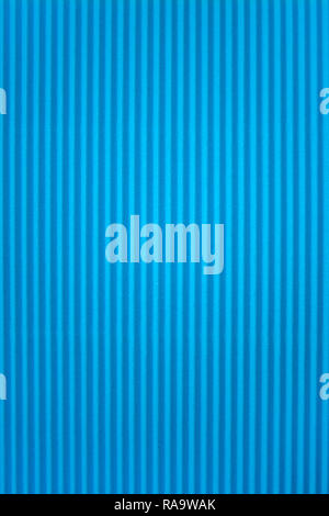 Blue corrugated paper texture. Abstract blue background Stock Photo