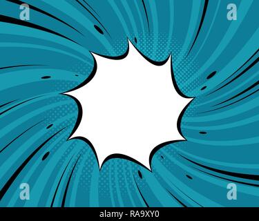 Comic explosion, background. Pop art retro style. Cartoon vector illustration Stock Vector