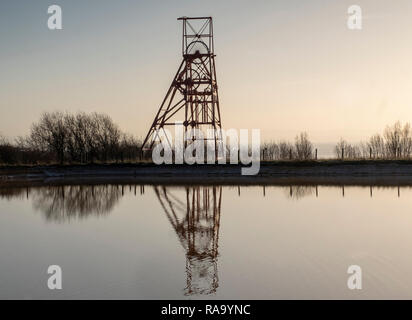 Winding Gear (pit wheel) at the former Frances Colliery, Dysart Fife, Scotland Stock Photo
