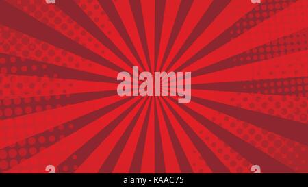 Comics rays background with halftones. Vector colorful backdrop illustrations. Vector Illustration. Stock Vector