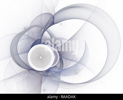Dynamic smooth curve lines. Abstract futuristic and modern concept background composition. Detailed fractal graphics. Technology, science fiction or v Stock Photo