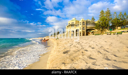 Cottesloe Beach, Perth, Western Australia. Landscape of the beach in late afternoon sun. Stock Photo