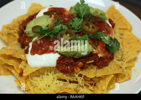 corn tortilla nachos Stock Photo