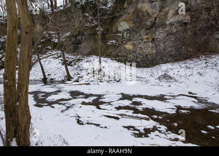 Hayden Run in Winter, Columbus, Ohio Stock Photo