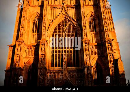 Beverley Minster in the sunset. Stock Photo