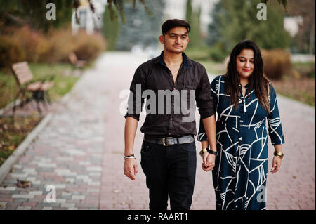 Love story of indian couple posed outdoor Stock Photo - Alamy