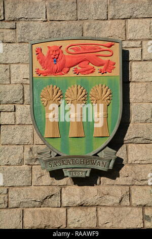 Coat of Arms for the Canadian province of Saskatchewan. Stock Photo