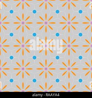 Multicolored Floral Ethnic geometric patterns colorful design for background or wallpaper. Abstract print. 10 eps Stock Vector