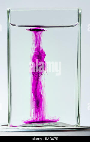 potassium permanganate art in solution Stock Photo