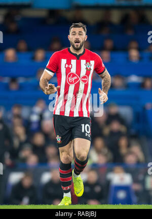 London, UK. 02nd Jan, 2019. Charlie Austin of Southampton during the Premier League match between Chelsea and Southampton at Stamford Bridge, London, England on 2 January 2019. Photo by Andy Rowland. Credit: Andrew Rowland/Alamy Live News Stock Photo